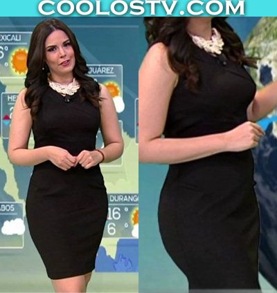 Brenda.Cavazos.Vestido.Negro.Entallado